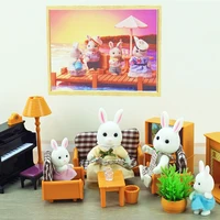 New Children Toys DollHouse Accessorie 1/12 Girls Games Forest Animal Home Miniature Doll 3 Inch Diy  Collectible Toys For Girls 2