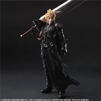 

28cm Play Arts Kai Cloud Strife Final Fantasy VII Anime Action Toy Figures Pvc Model Collection Original Box For Children Gift
