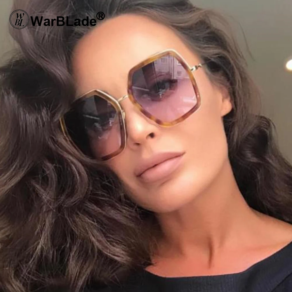 Роскошные солнцезащитные очки WarBLade, брендовые дизайнерские женские крупные солнцезащитные очки, большая оправа, зеркальные Квадратные Солнцезащитные очки для женщин