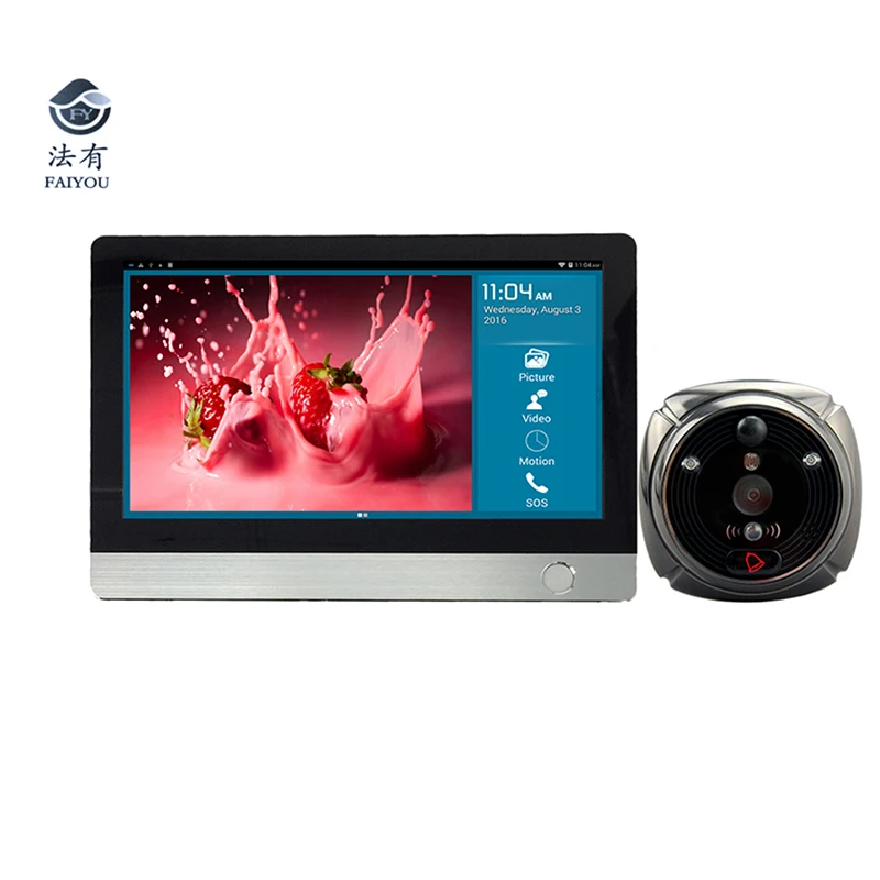 ROLLUP WIFI Door Viewer Doorbel WIFI IR PIR Night Vision Door HD Camera Remotely Surveillance 7 inch Door Display With Door Bell ROLLUP WIFI Door Viewer Doorbel WIFI IR PIR Night Vision Door HD Camera Remotely Surveillance 7 inch Door Display With Door Bell