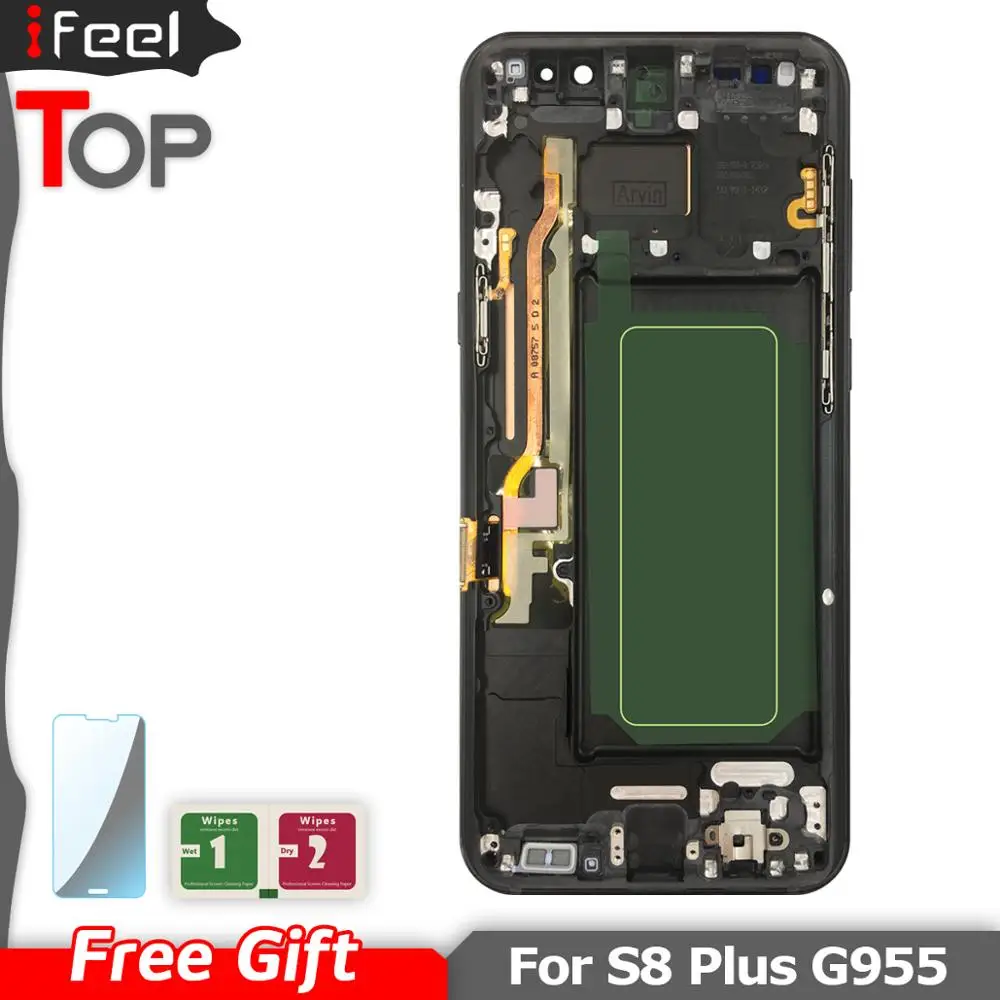 Супер AMOLED S8 Plus LCD с рамкой для SAMSUNG Galaxy G950 G950F G955 G955F дисплей сенсорный экран
