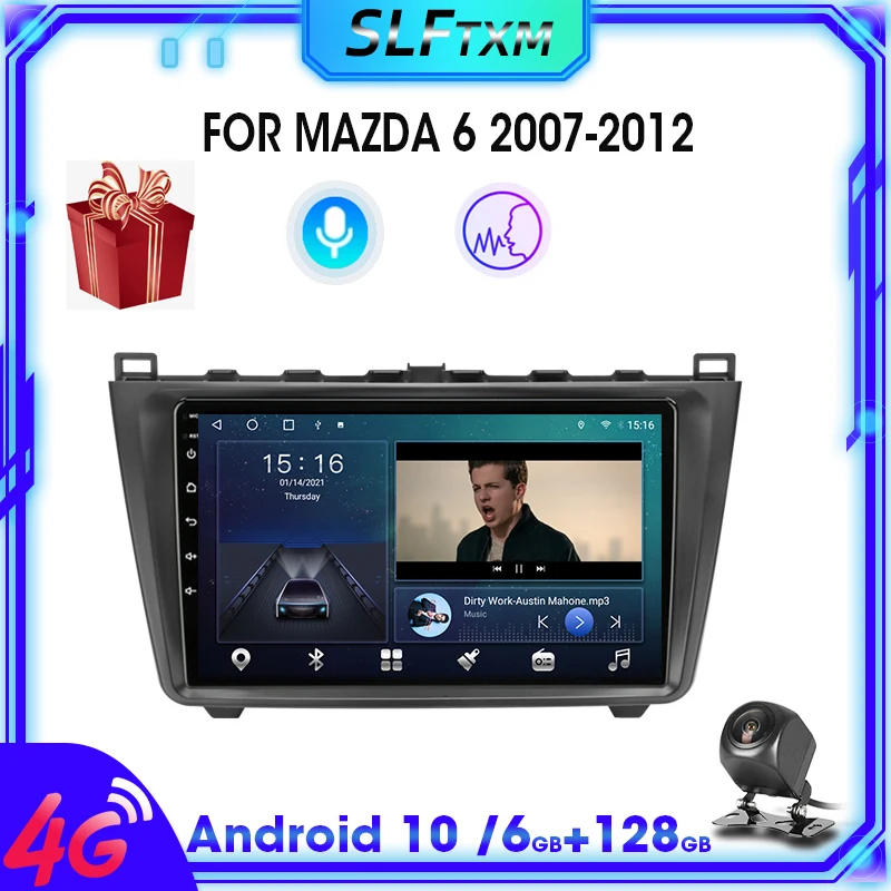 8 Core 2 Din Android 10.0 For Mazda 6 Rui wing 2007-2012 Car Radio Audio Multimedia Player RDS GPS Navigation Stereo receiver AM |