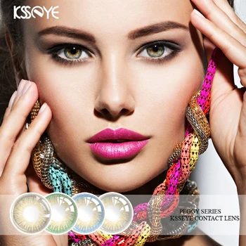 

KSSEYE 2pcs/pair PEGGY Colored Contact Lenses Cosmetic Contacts Natural Color Lens