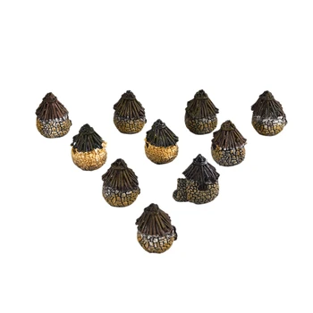 

Fairy Garden Stone House Miniature Craft Mini Landscape Ornament Decor 10Pcs/Set