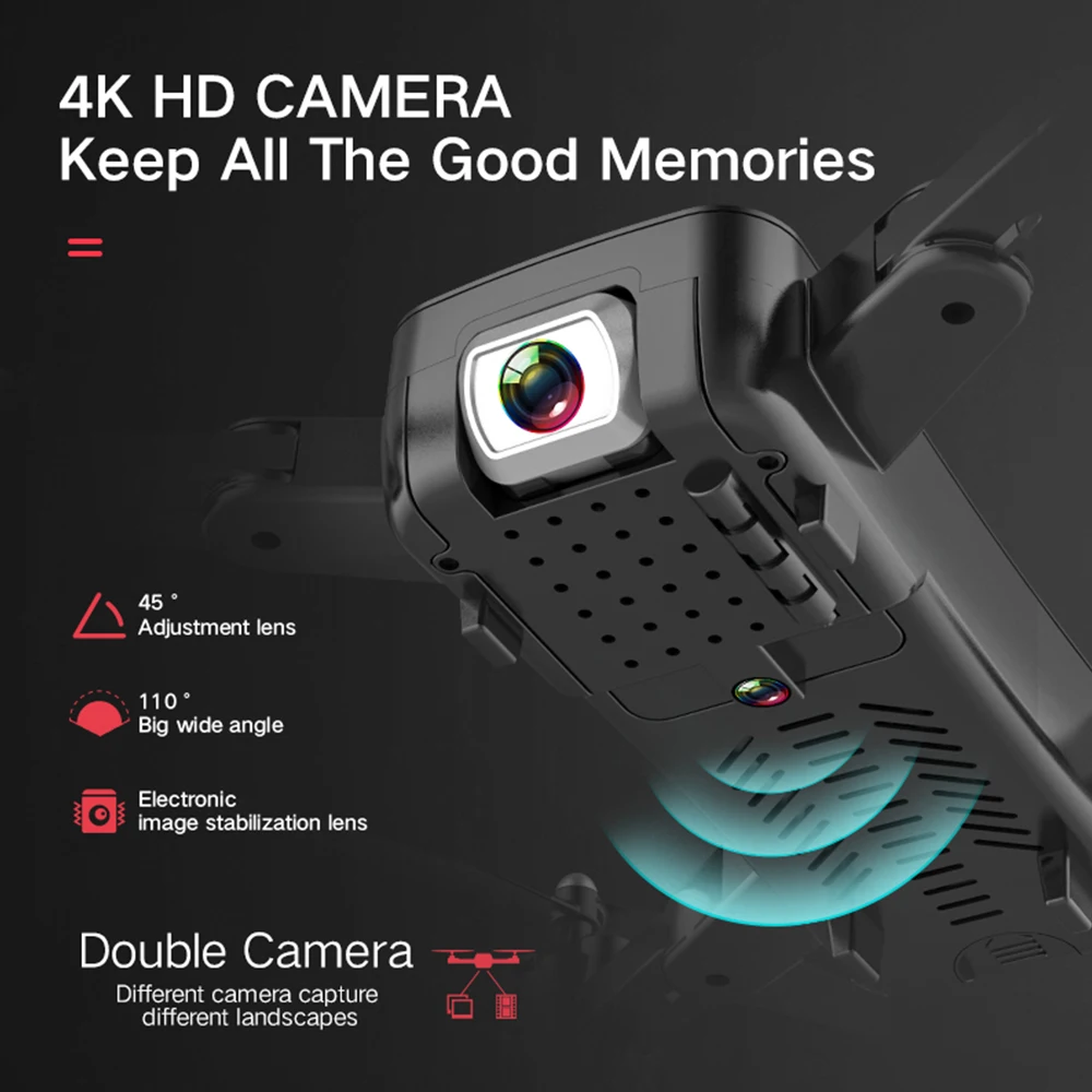 S36 Дроны с камерой hd Дрон 4k Квадрокоптер оптическое позиционирование потока мини карманный Дрон Следуйте за мной жеста Фото Видео Дрон