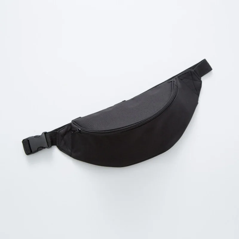 Black Waist pack Женская поясная сумка, розовая поясная сумка, сумка на плечо в стиле хип-хоп, вместительная сумка формы «банан», унисекс, поясная сумка, спортивные сумки через плечо - Цвет: Black Waist pack