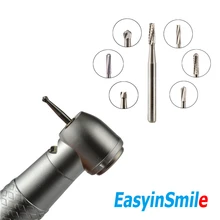 

10 Pcs/Pack Easyinsmile Tungsten Carbide Dental Burs Cutter Polishing Friction Grip Shank Round X-Cut Cross Cut Taper Head