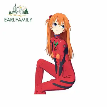 

EARLFAMILY 13cm x 6.8cm for Asuka Windows Decal Anime Cartoon Refrigerator Laptop Windows Car Stickers Occlusion Scratch Decor