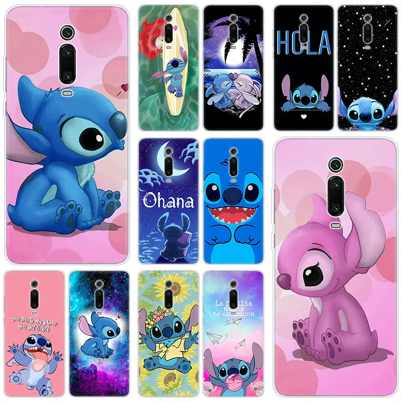 

Cute cartoon stitch Silicone Case For Xiaomi Mi Note 10 9T CC9 E 9 Pro A3 Lite Play Redmi Note 8T 8 8A 6 Pro 6A 4X Fashion Cover