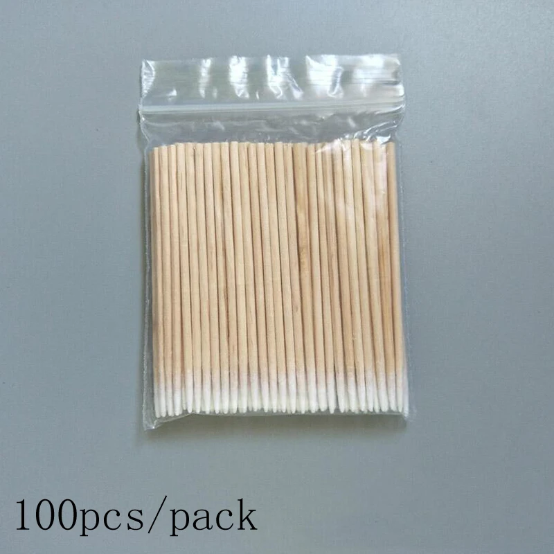 1Pack 100 шт Деревянные ватные тампоны Косметика Перманентный макияж медицинские ювелирные изделия для ушей чистые палочки кончик дерева ватные палочки - Цвет: 1Pack