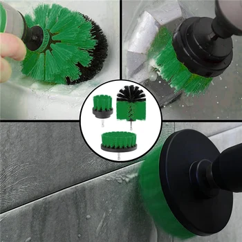 

Bristle Drill Brush Green Shaft Set Cleaning Accessory Replacement Kit
