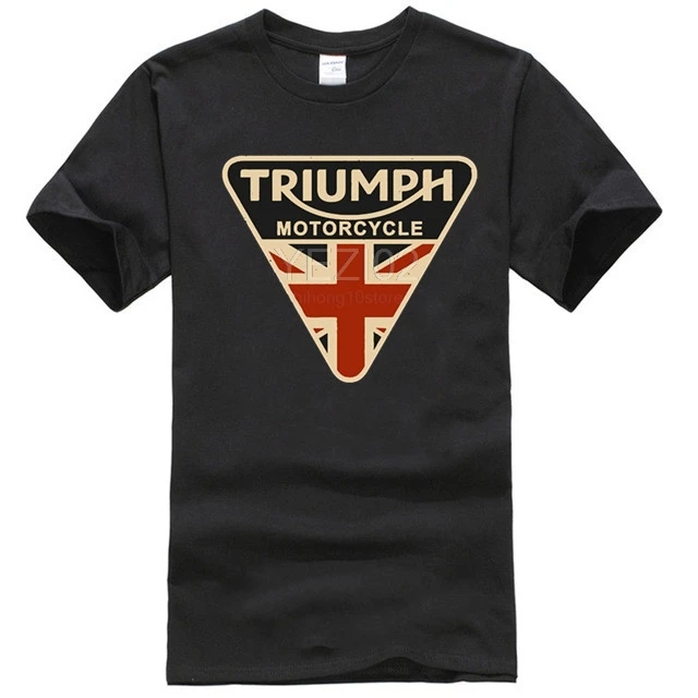 Craked Union Jack Triumph мотоциклетная рубашка Великобритания одежда с флагом Мужская футболка винтажные Топы брендовые подарки на день Святого Валентина - Цвет: black