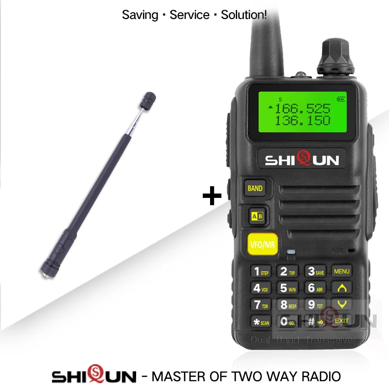 Ham радио для охоты SQ-UV25 двухдиапазонный 5W VHF UHF иди и болтай Walkie Talkie “иди и обновление Baofeng UV-82 УФ 5R UV-5R иди и болтай Walkie Talkie S UV-R50 R50-2 - Цвет: Black-Telescopic