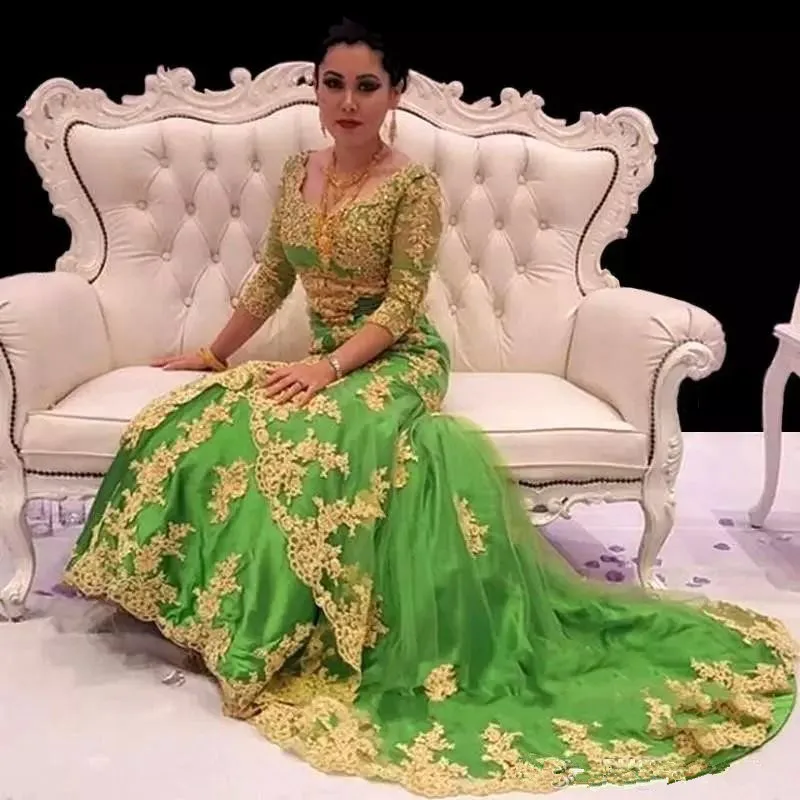 Caftan Marocaine, современное Расшитое бисером платье-Кафтан в Дубае, рукав три четверти, вечерние платья, выпускное платье в Саудовской Аравии, торжественное платье