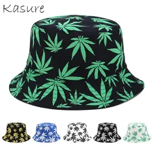 KASURE унисекс кленовый лист Панама мужская шляпа-Панама и женская повседневная Двусторонняя парусиновая Летняя Пляжная Рыбацкая солнцезащитная Кепка
