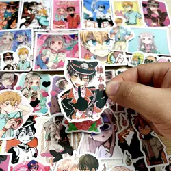 Autocollants pour Scrapbook, étiquette de voiture, dessin animé fantôme Hanako Kawaii, bande dessinée drôle, papeterie pour ordinateur portable, téléphone, bagages, 50 pièces 