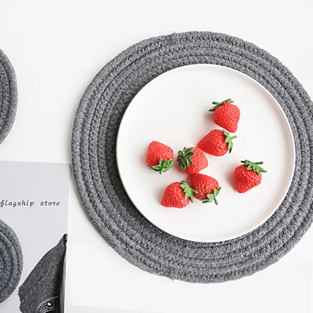 Хлопок Weaved жаростойкая чаша коврик Домашний белый фарфоровый ящик для яиц