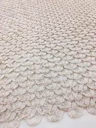 Французское кружево из Нигерии бархатная ткань с кружевом вышивкой Высокое качество Африканский кружевной ткани 2019 бежевая кружевная