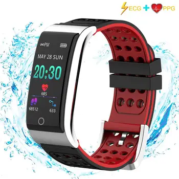 

E08 Smart Bracelet ECG PPG Monitor Blood Pressure Fitness Tracker Watch Bracelet Waterproof Heart Rate Monitor for Women Men