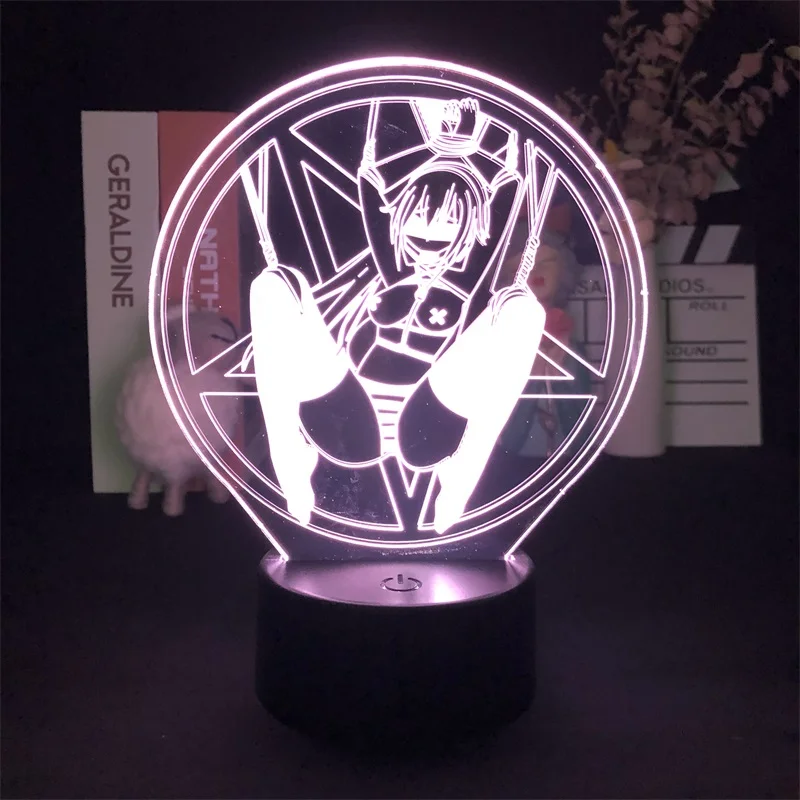 SM Sexy Woman Japanese Anime Manga 3D Night Light for Bedroom Decor Cute Birthday Color Gift LED Lamp Kid Lovely Present bright night light