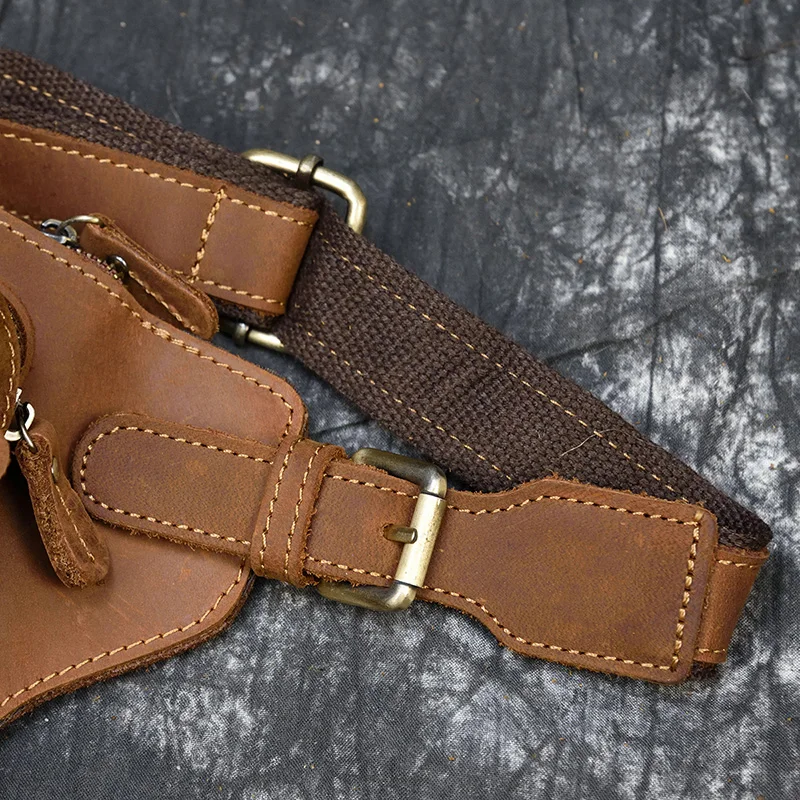 Leather Bum Bag Dark Brown Echuca