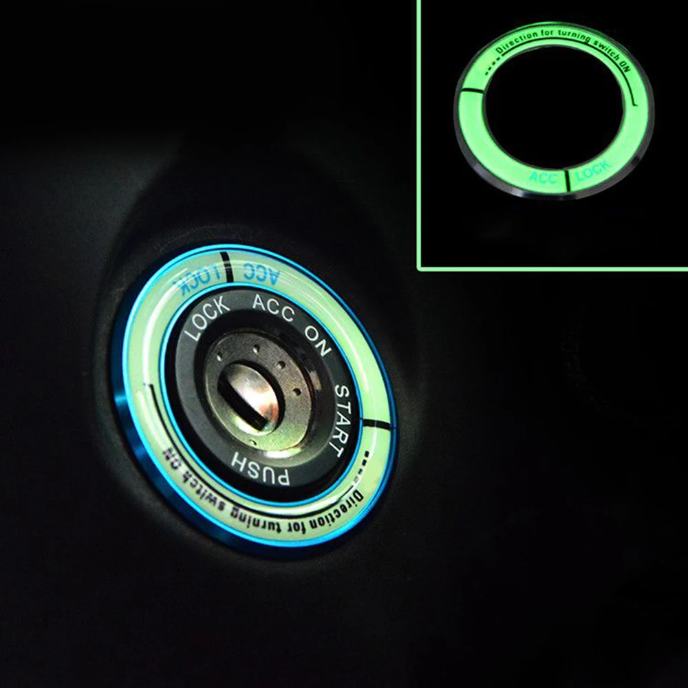 Светящаяся наклейка на зажигание переключатель крышка ключ зажигания