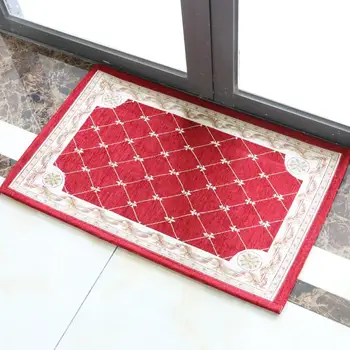 

KEYAMA Indoor Grid Acrylic Non-Slip Jacquard Parlor Area Rugs Classical doormats Stair Corner Matching Landing Area Rugs