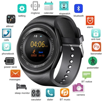 

GEJIAN Smart Watch Men LED Color Touch Screen Sport Pedometer Bluetooth SmartWatch Support SIM TF Relogio inteligente