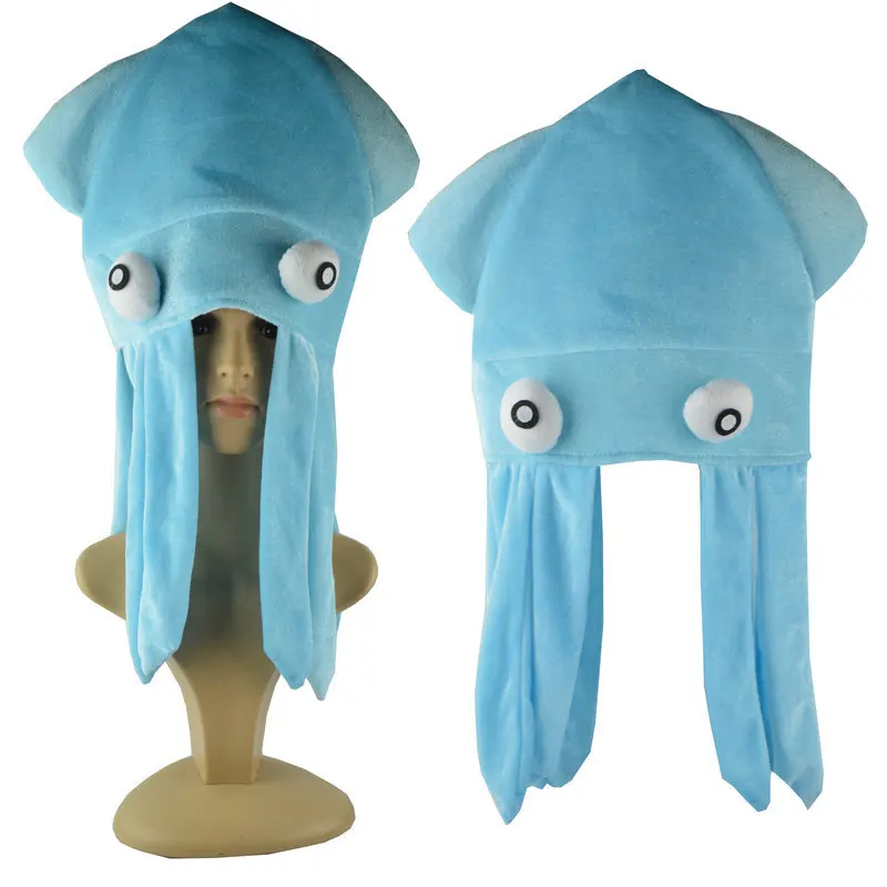 Funny Party Hats Squid Hat  Fun and Crazy Hats in Many Styles Novelty Great Accessory for any Adult Funny Squid Costume