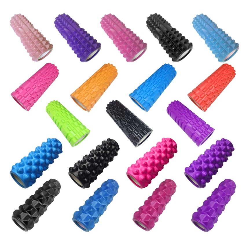 Baratos ROEGADYN rodillo fitness negro Yoga espuma rodillo accesorios para Yoga y ejercicios Yoga cubo espuma rodillo músculo relajar espuma rodillo masaje