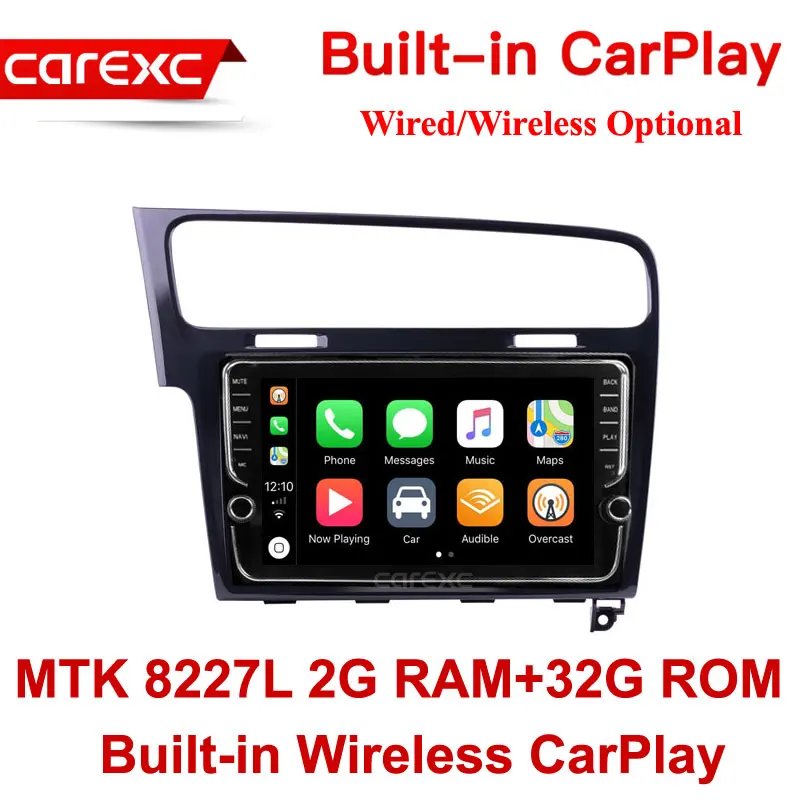 CarExc Авторадио Android 9,0 автомобильный Muiltmedia плеер для VW Volkswagen Golf 7 2013 головное устройство встроенный CarPlay с gps-навигацией без DVD - Цвет: MTK 32G ROM Wireless