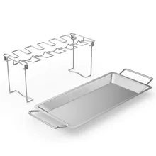 Нержавеющая сталь куриные крылья куриные ножки стойка барбекю гриль складной гриль набор кухонные аксессуары барбекю Стойка#10