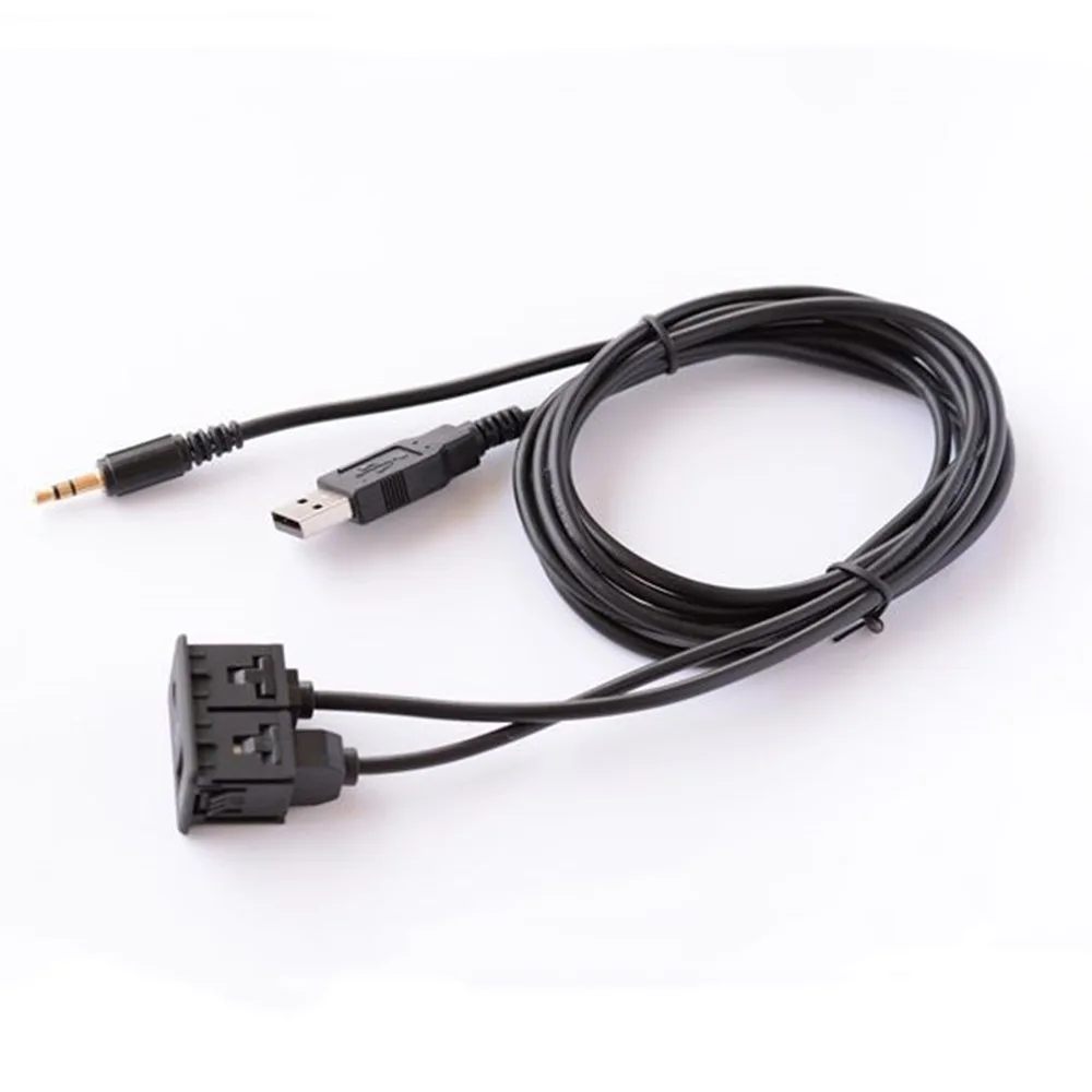 Автомобильный Dash заподлицо USB порт Панель Авто Лодка 3,5 мм AUX USB удлинитель адаптер для Volkswagen Toyota 100 см