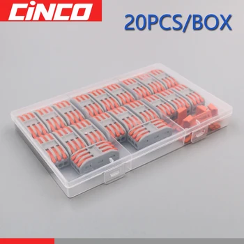 

Box Packing 20 PCS / LOT PCT - 3 - 3 pin pole mini fast wire Connectors Universal Compact Wiring push-in Terminal Block