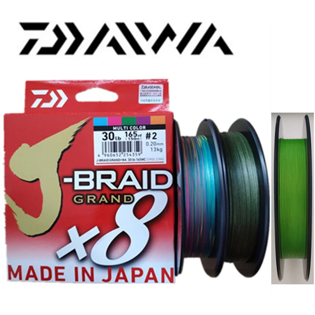 2018 new DAIWA J-BRAID GRAND X8 Braided fishing line PE DARK GREEN  CHARTREUSE GREEN MULTI COLOR Made in Japan - AliExpress