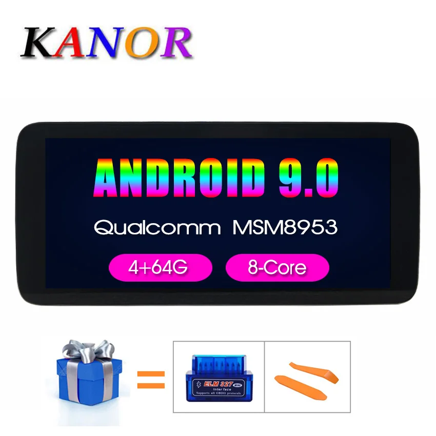 KANOR 10,25 дюймов 4G+ 64G Android 9,0 автомобильный мультимедийный плеер gps навигация для Mercedes Benz A B класс W176 GLA CLA