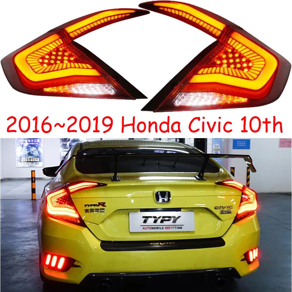 

2016 ~ 2019 Автомобильный задний светильник bupmer для Honda Civic задний светильник седан автомобильный 10-й тормозной светодиодный Автомобильный аксессуары taillamp для Civic задний светильник