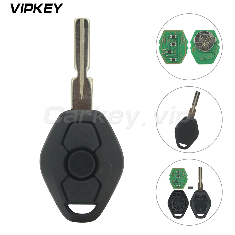 

Remotekey EWS System 3 Buttons 434MHZ PCF7935 ID44 Chip HU58 blade For BMW 3 5 7 Series E38 E39 E46 Remote Control Key