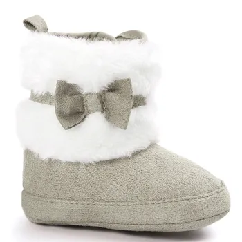 

Fashion Lovely baby Toddler shoes baby girl shoes cotton Bowknot Keep Warm Soft Sole Snow Boots Soft Crib Shoes Boots H4