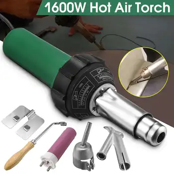 

220V 1600W Hot Air Torch Plastic Welding Guns For Welder Gun Flat Nozzle High Quality Heating Core Hat Mouth Kit Machine