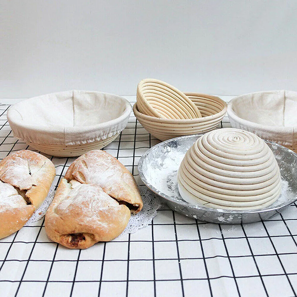 Bread Proofing Basket Banneton Brotform Dough rattan bread basket round oval set Bread bowl