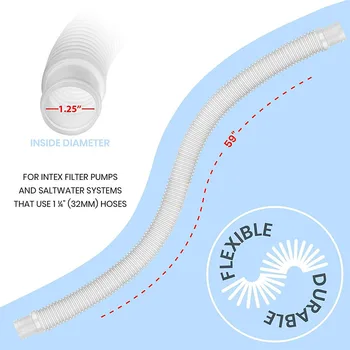 

Flexible Hose Supply Garden 1.25 Inch Diameter Accessory Swimming Pool
