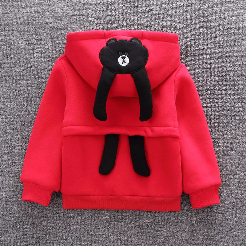 Autumn And Winter Children's Clothing Set Boys And Girls Thickening Plus Velvet Baby Suit Sweater Pants 2 Pieces Suit k1