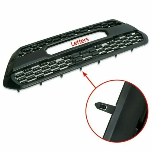 

Front Bumper Hood Grill Grille Fit for Toyota Tacoma TRD PRO 2016-2019 Bright Grey