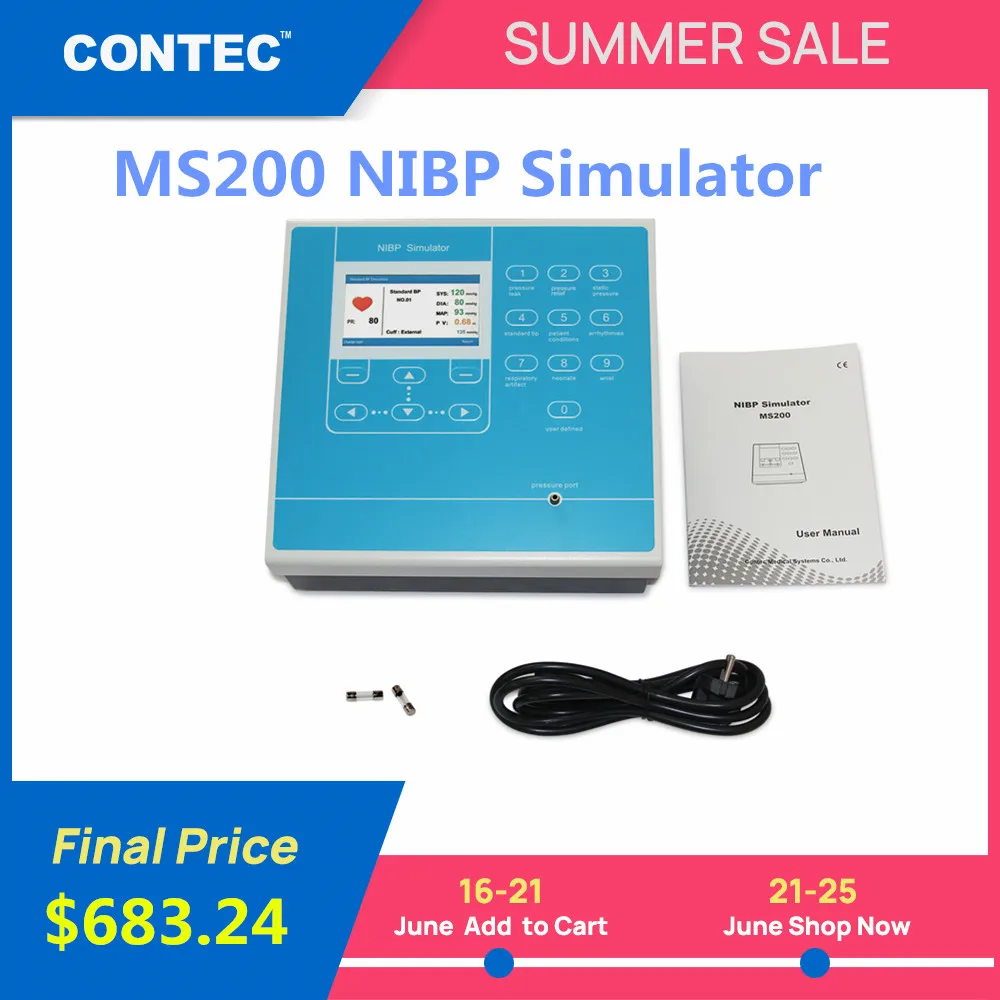 Contec Ms200 Nibp Simulator Non Invasive Blood Pressure Simulation Color Lcd New Blood Pressure Aliexpress