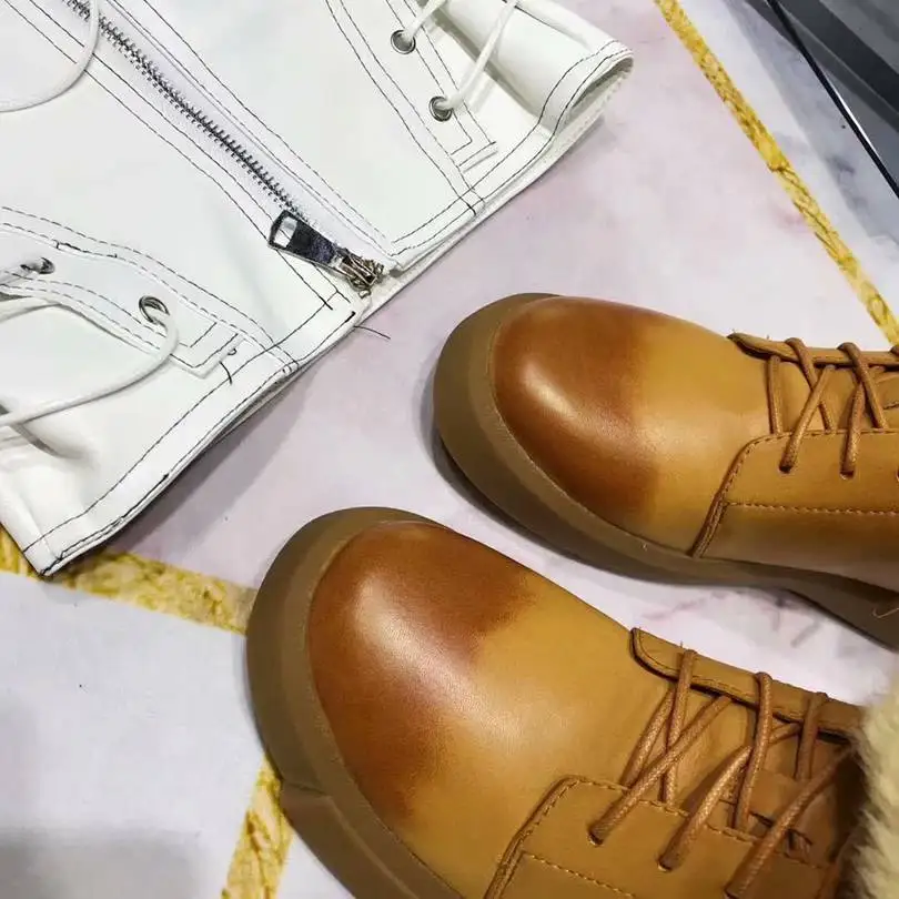 Scarpe donna/зимние ботинки; женская обувь на плоской подошве; chaussures femme; женская обувь из плюша; женские ботинки с круглым носком; обувь с перекрестной шнуровкой; Botas Mujer