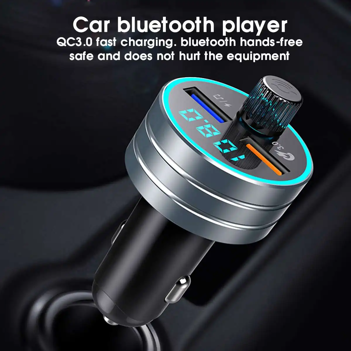 Быстрая зарядка 3,0 автомобильный bluetooth fm-передатчик с двумя usb-портами автомобильное зарядное устройство fm-модулятор MP3-плеер Автомобильная Зажигалка Handfree для iPhone