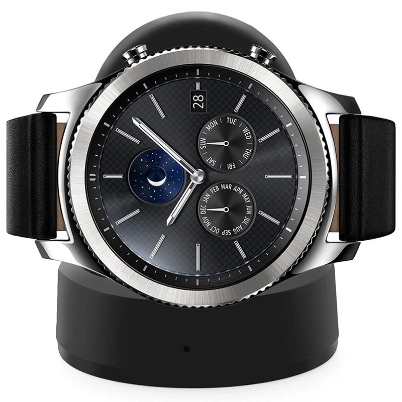 Беспроводной Зарядное устройство для samsung Galaxy Watch 42/46 мм Зарядка Док-станция для зарядки для samsung Galaxy смарт-часы Шестерни S2 S3 Ticwatch Moto 360 1 2