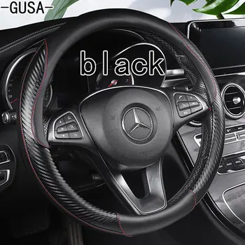 

Black Genuine Leather Comfortable Hand Sew Car Steering Wheel Cover for Hyundai Santa Fe 2007 2008 2009 2010 2011 2012