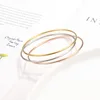 2mm Stainless Steel Single Thin Wire Circle Round Bangle Bracelet Women Simple Classic Jewelry Gold Silver Color 55cm 60cm 65cm 5